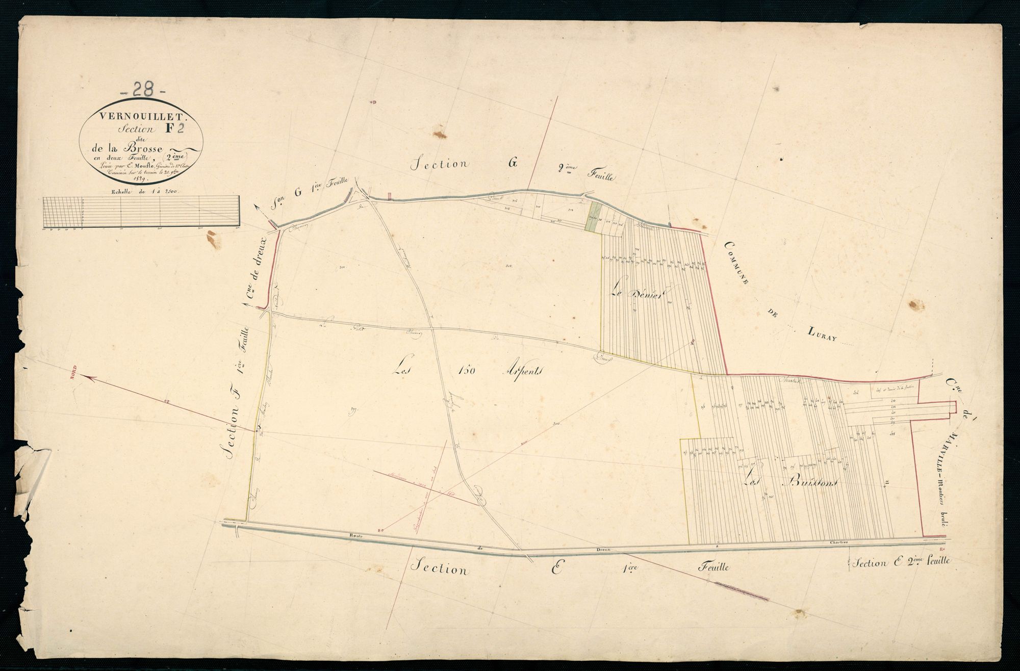 Section F, la Brosse, feuille 2.