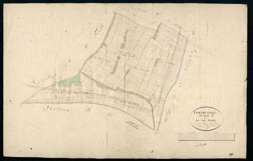 Section C, les Bois Inards, feuille 3 / Terminée sur le terrain par Monsieur Pucet, Géomètre secondaire.