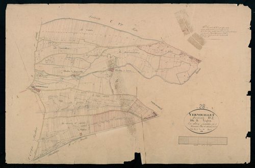 Section D, l'Eglise, feuille 2 / Terminée sur le terrain par Monsieur Jean Bisson, Géomètre.