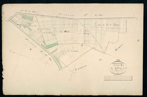 Section E, les Boulards, feuille 1.