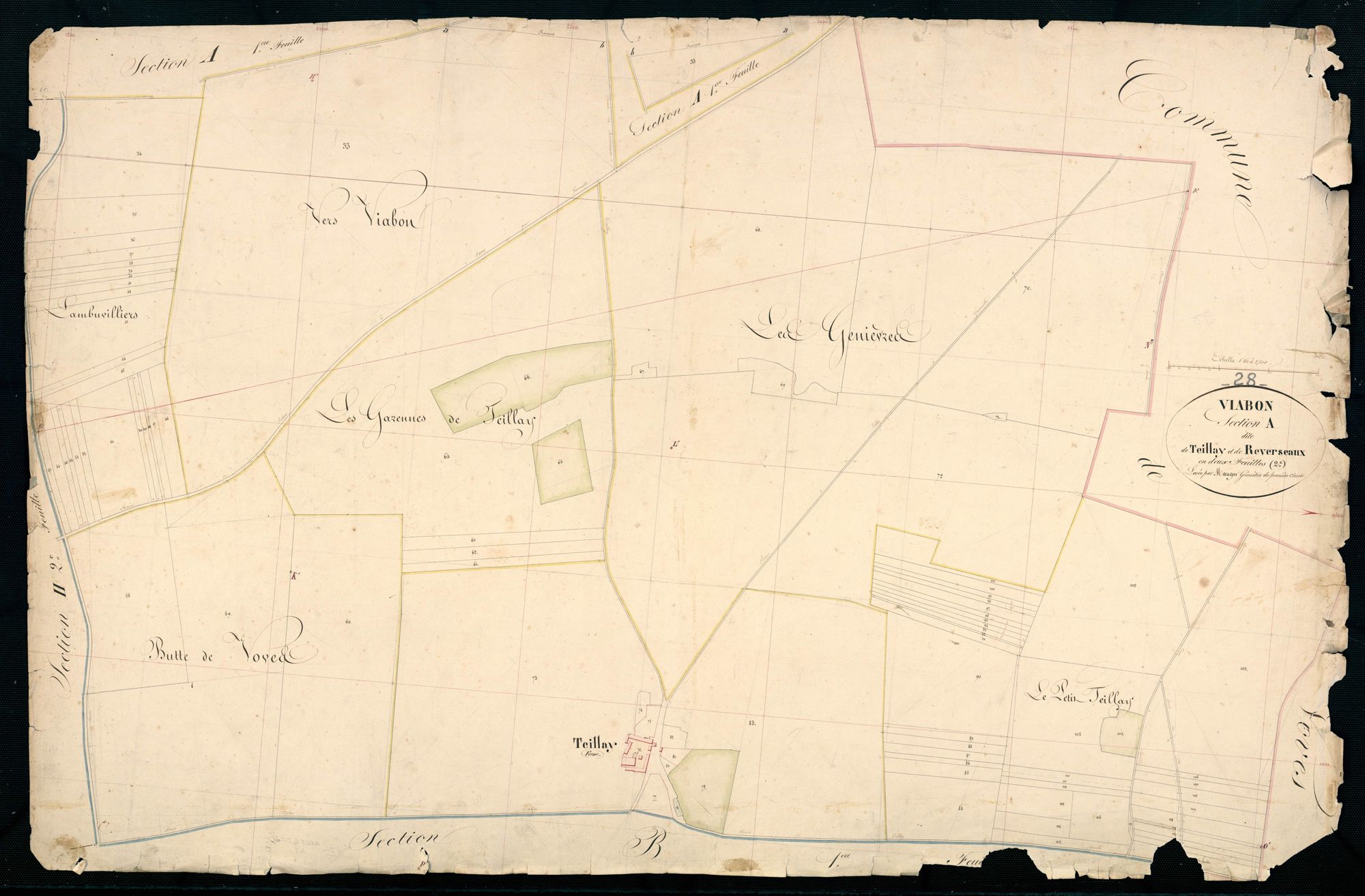 Section A, Teillay et Reverseaux, feuille 2.