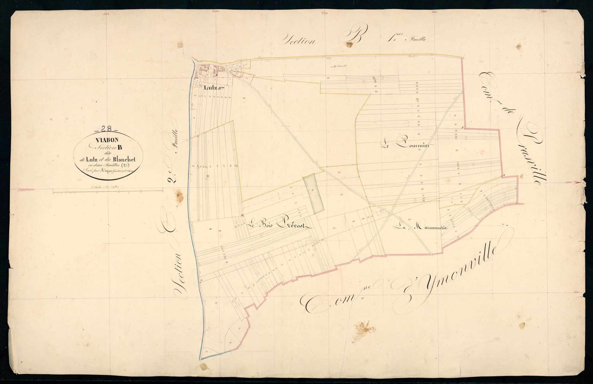 Section B, Lutz et Blanchet, feuille 2.
