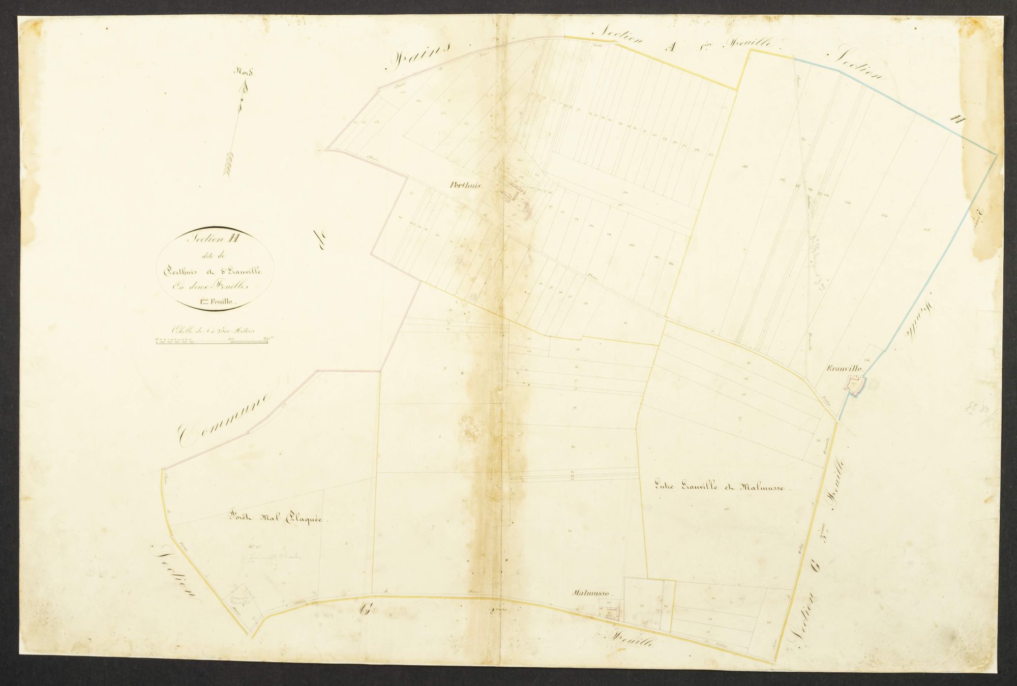 Section H, Perthuis et Eranville, feuille 1.