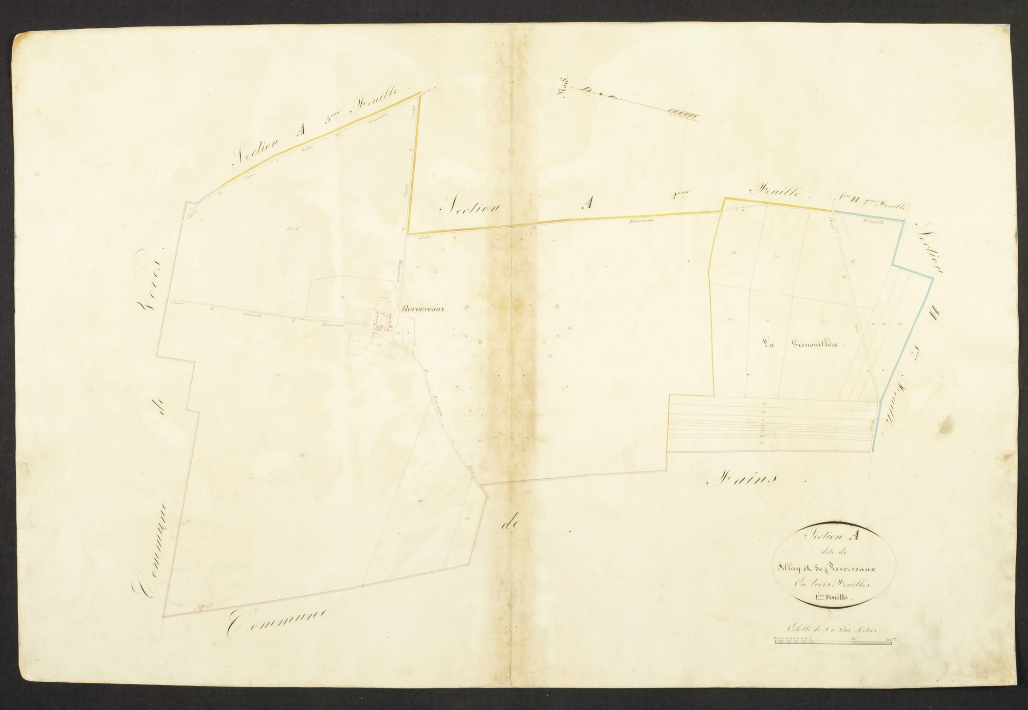Section A, Teillay et Reverseaux, feuille 1.
