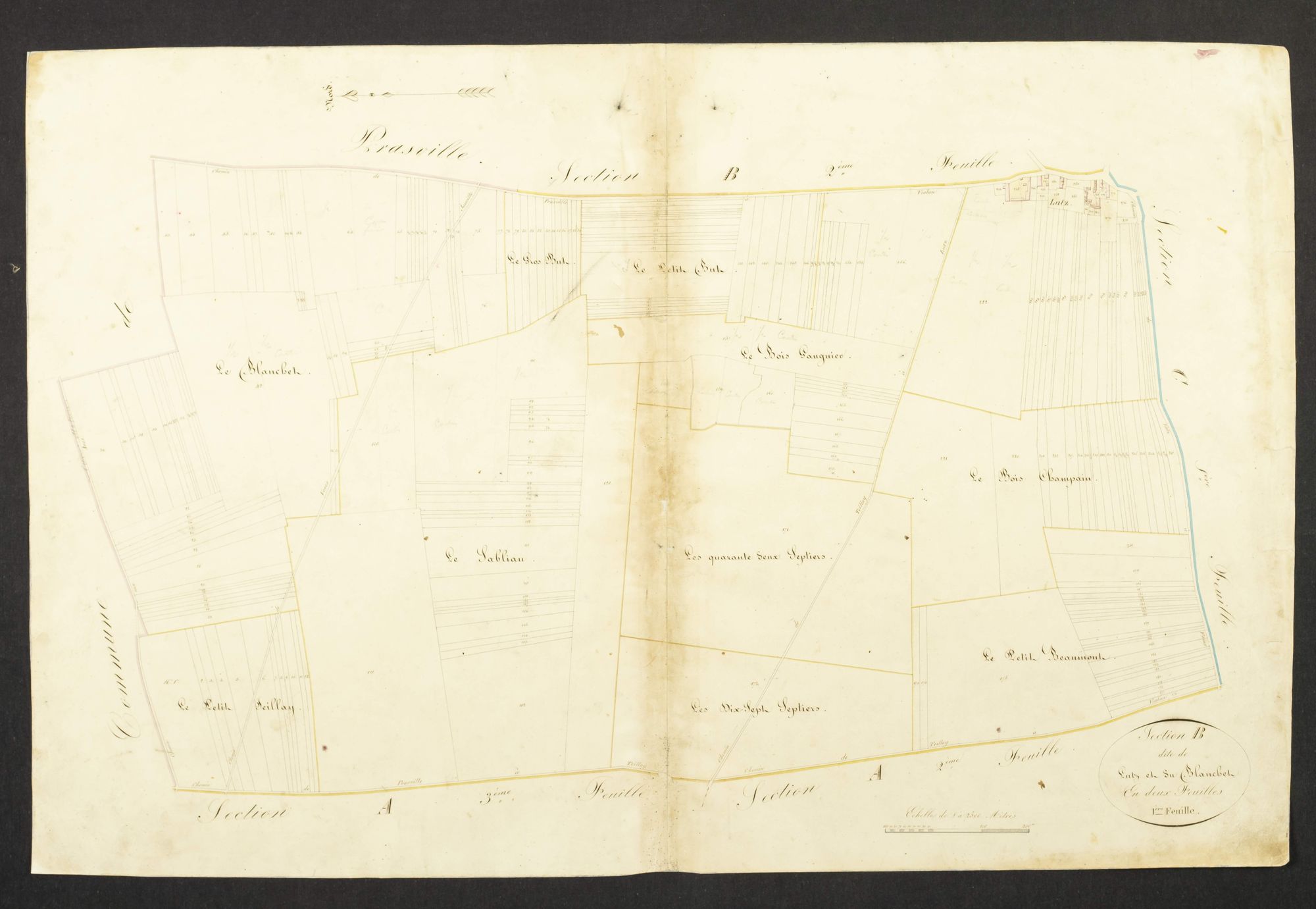 Section B, Lutz et Blanchet, feuille 1.