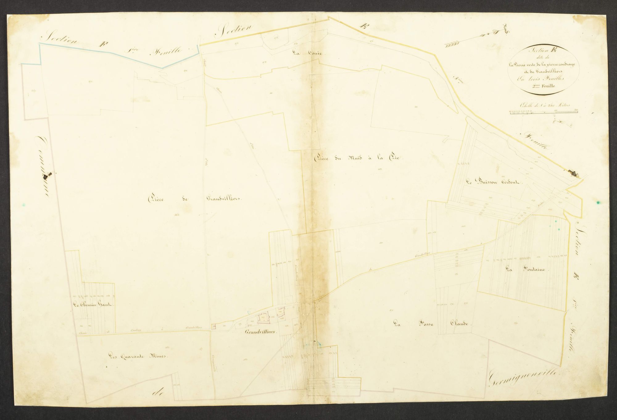 Section E, la Pierre Verte, la Pierre Coudraye et Grandvilliers, feuille 2.