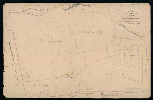 Section E, la Pierre Verte, la Pierre Coudraye et Grandvilliers, feuille 2 / Terminée sur le terrain par Monsieur Lamiray, Géomètre secondaire.