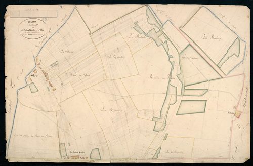 Section F, les Petites Bordes et Ohé, feuille 1 / Terminée sur le terrain par Monsieur Lamiray, Géomètre secondaire.