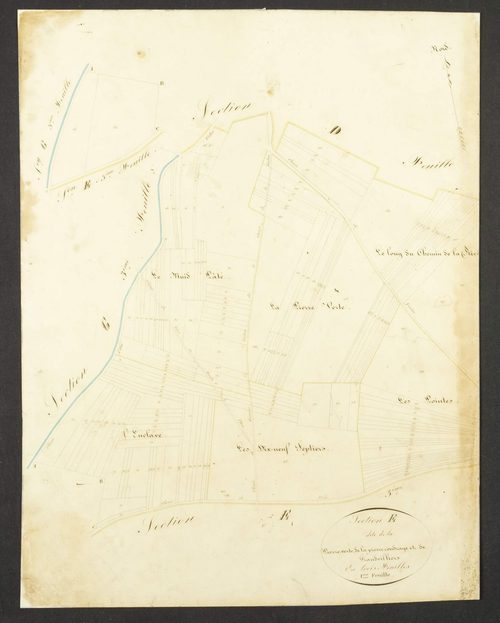 Section E, la Pierre Verte, la Pierre Coudraye et Grandvilliers, feuille 1.