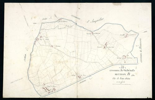 Section B, le Beau-Chêne, en une feuille / Terminée par Monsieur Peynaud, Géomètre de 2ème classe.
