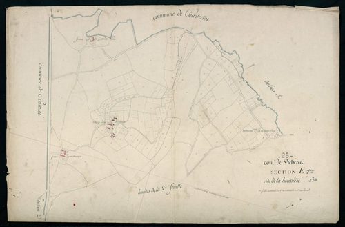Section E, la Hérissière, feuille 1 / Terminée par Monsieur Peynaud, Géomètre de 2ème classe.