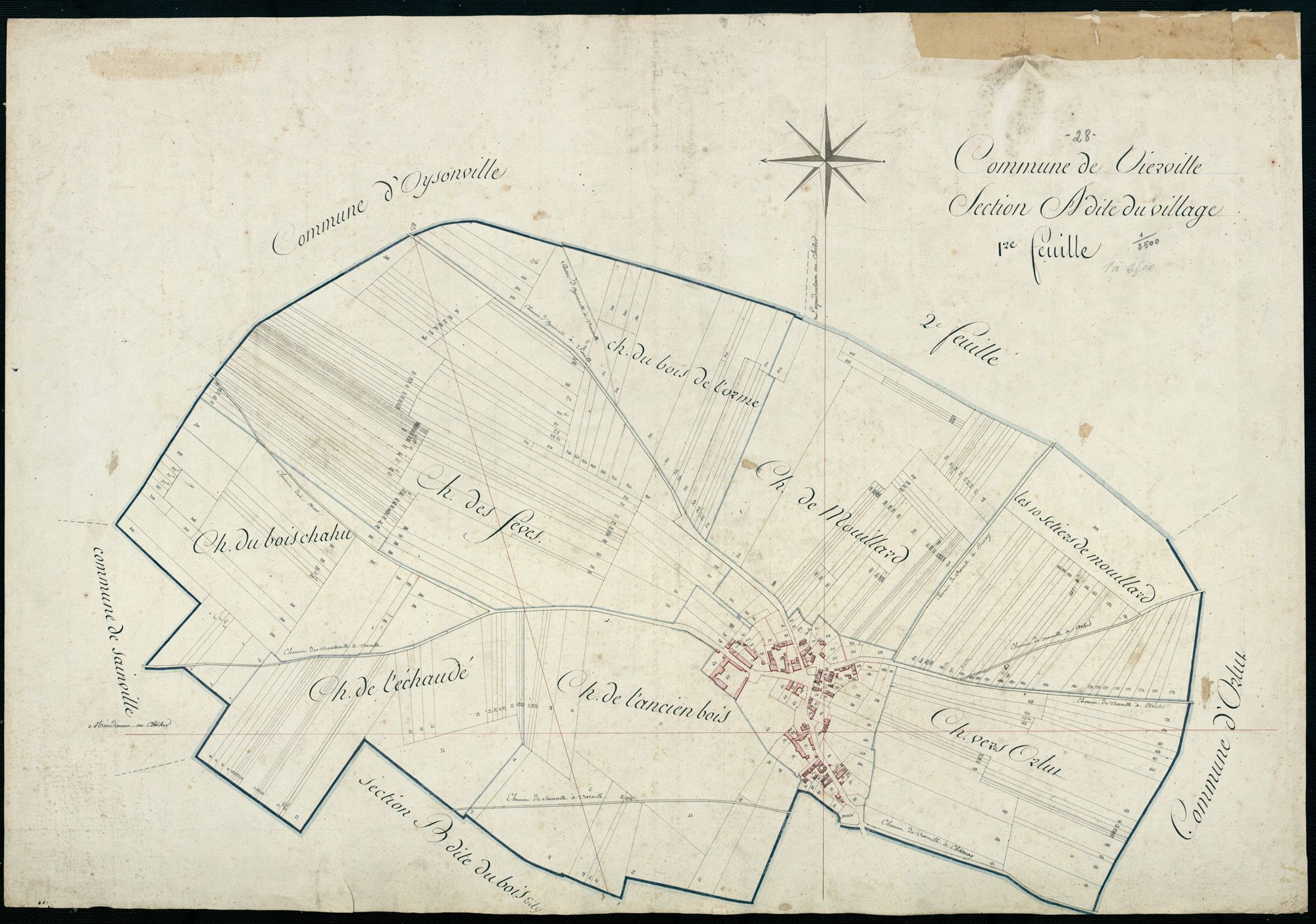 Section A, le Village, feuille 1.