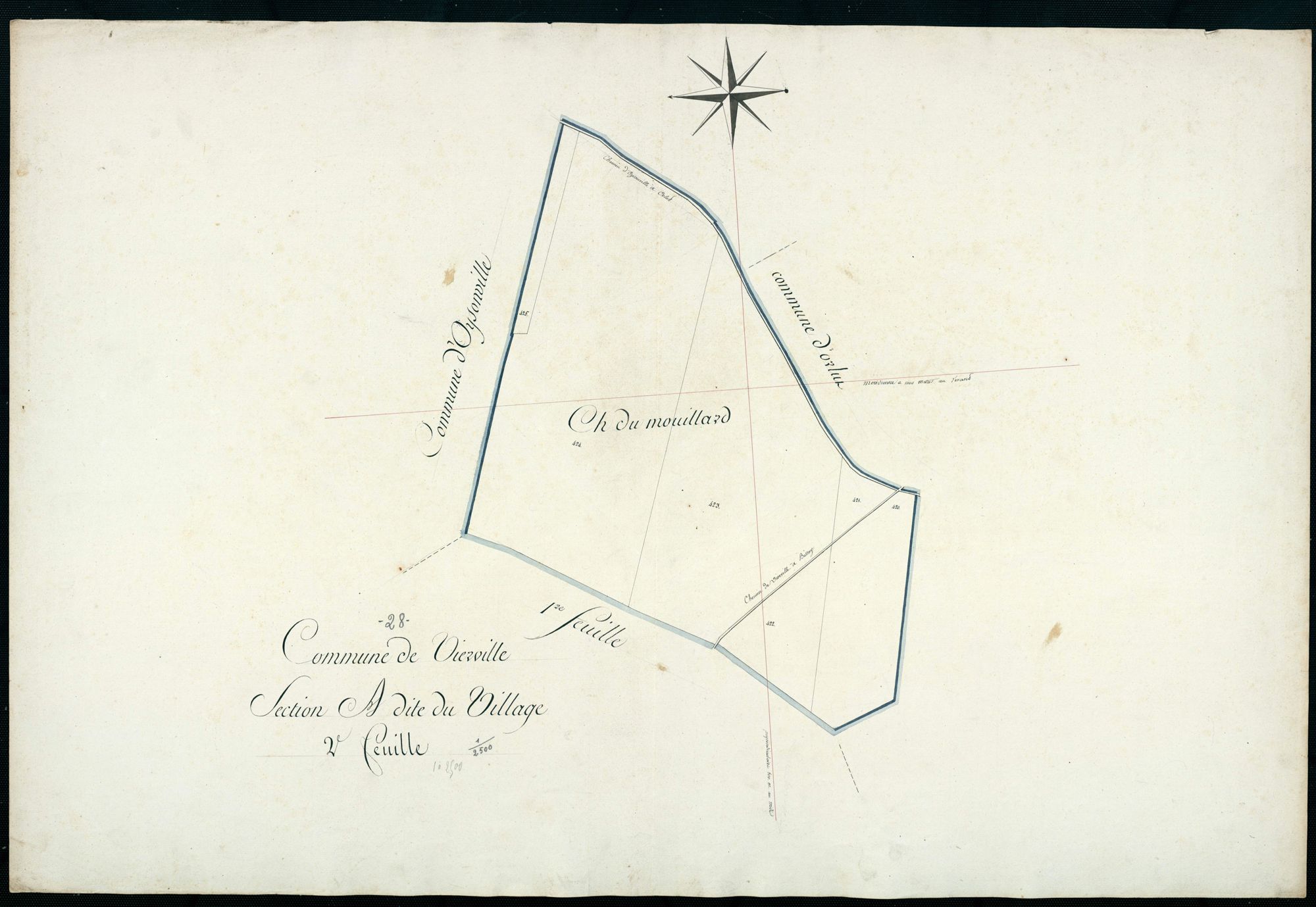 Section A, le Village, feuille 2.