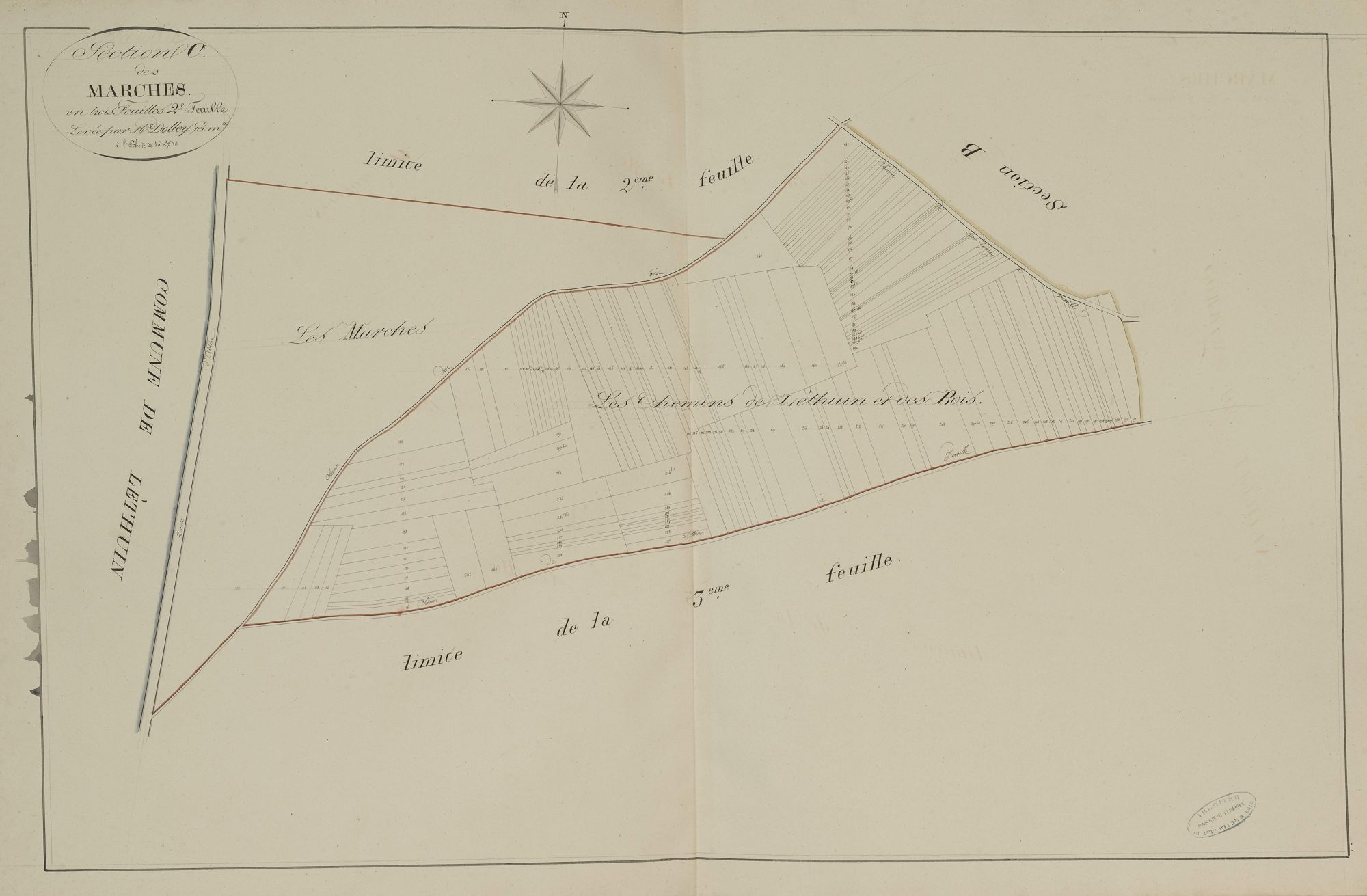 Section C, les Marches, feuille 2.