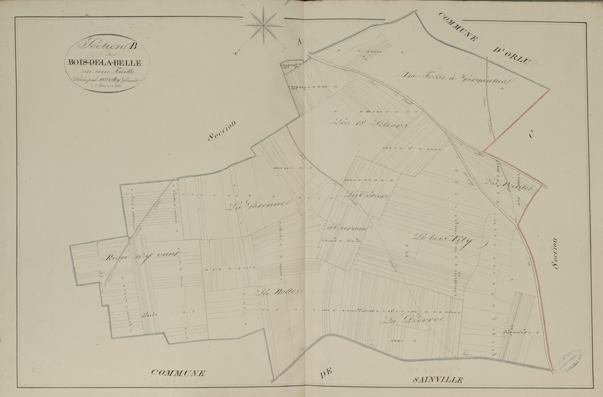 Section B, le Bois-de-la-Belle, en une feuille.