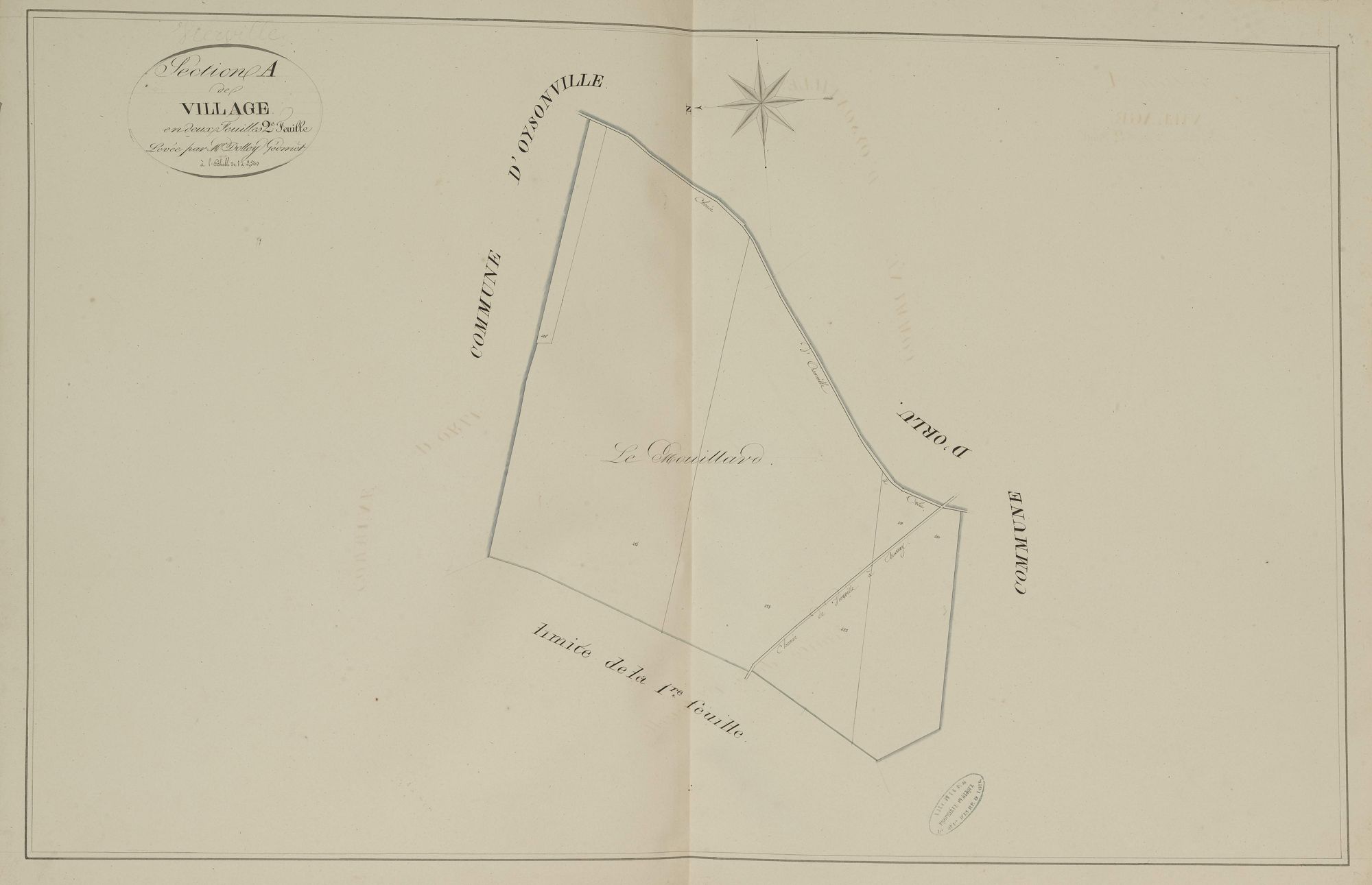 Section A, le Village, feuille 2.