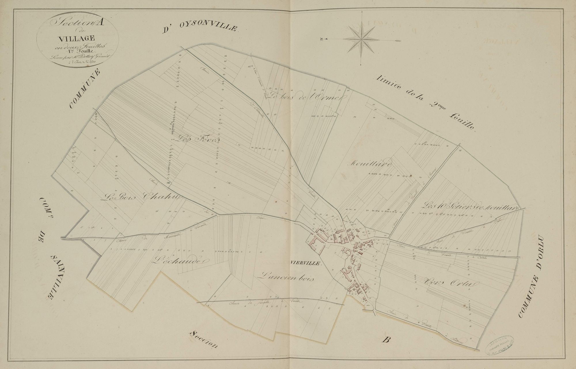 Section A, le Village, feuille 1.