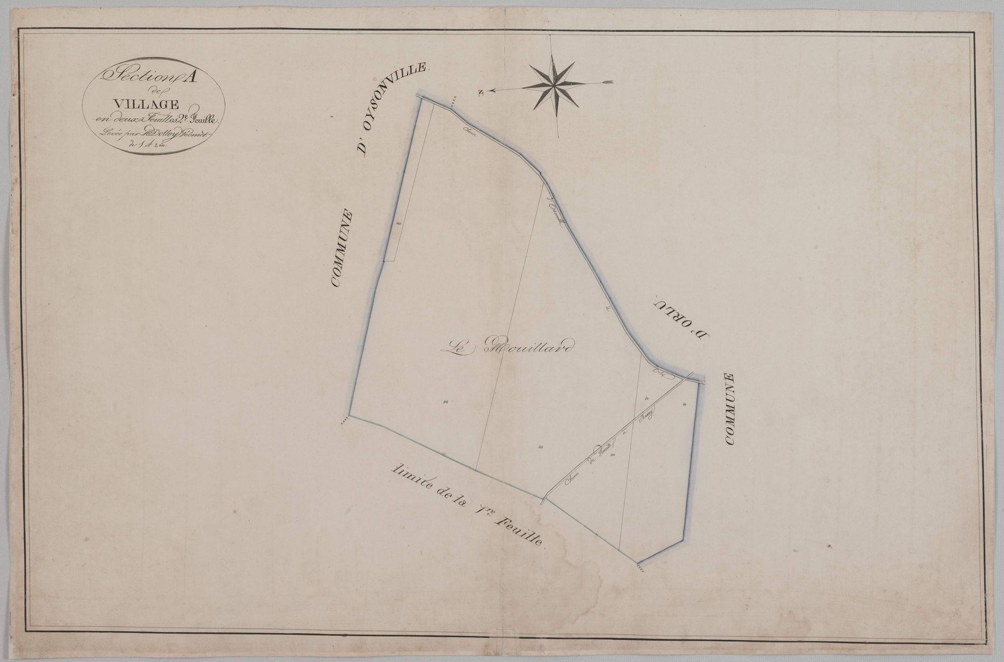 Section A, le Village, feuille 2.