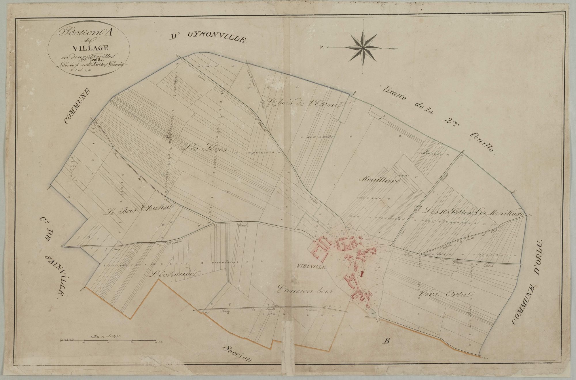 Section A, le Village, feuille 1.