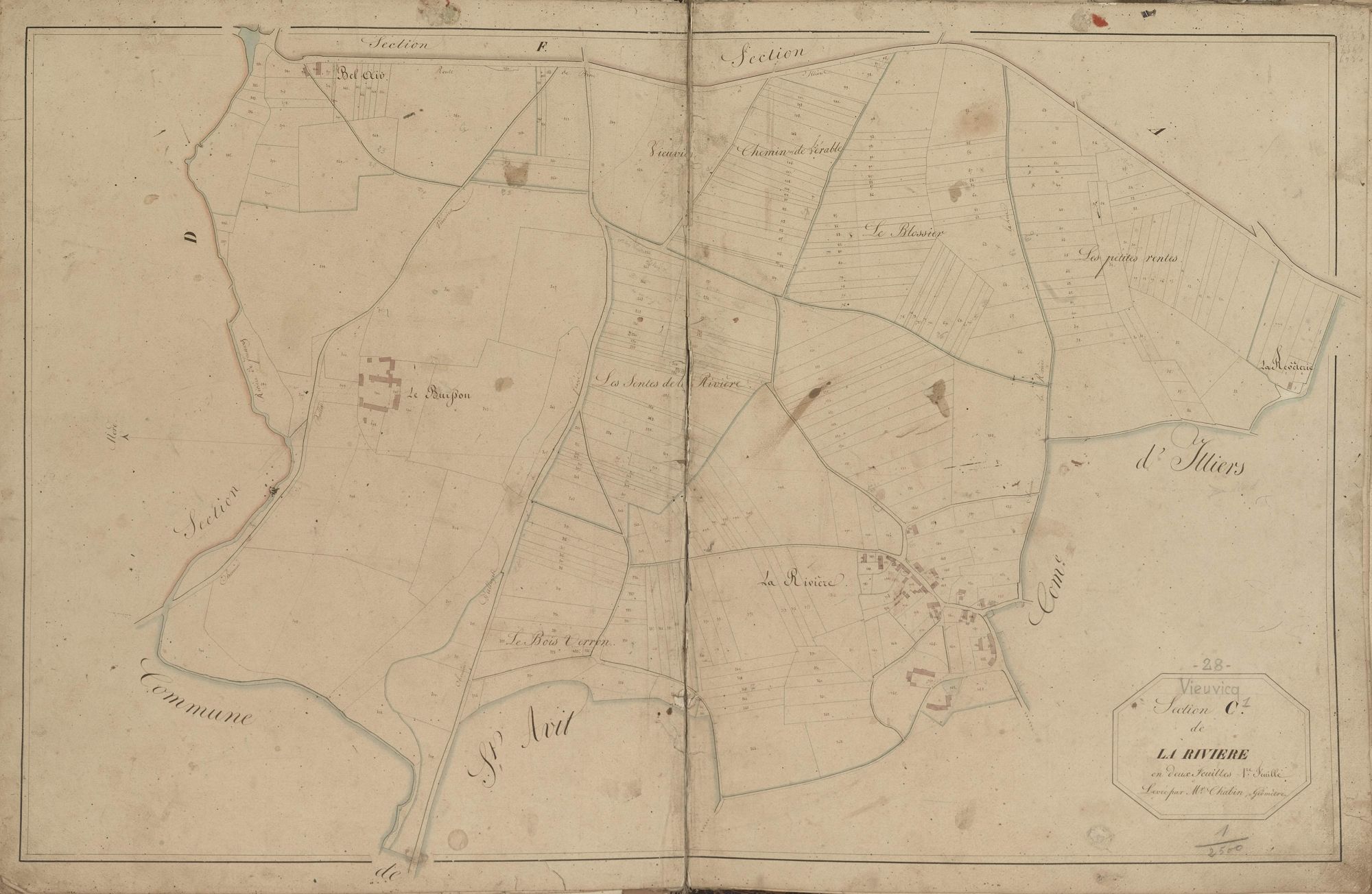 Section C, la Rivière, feuille 1.