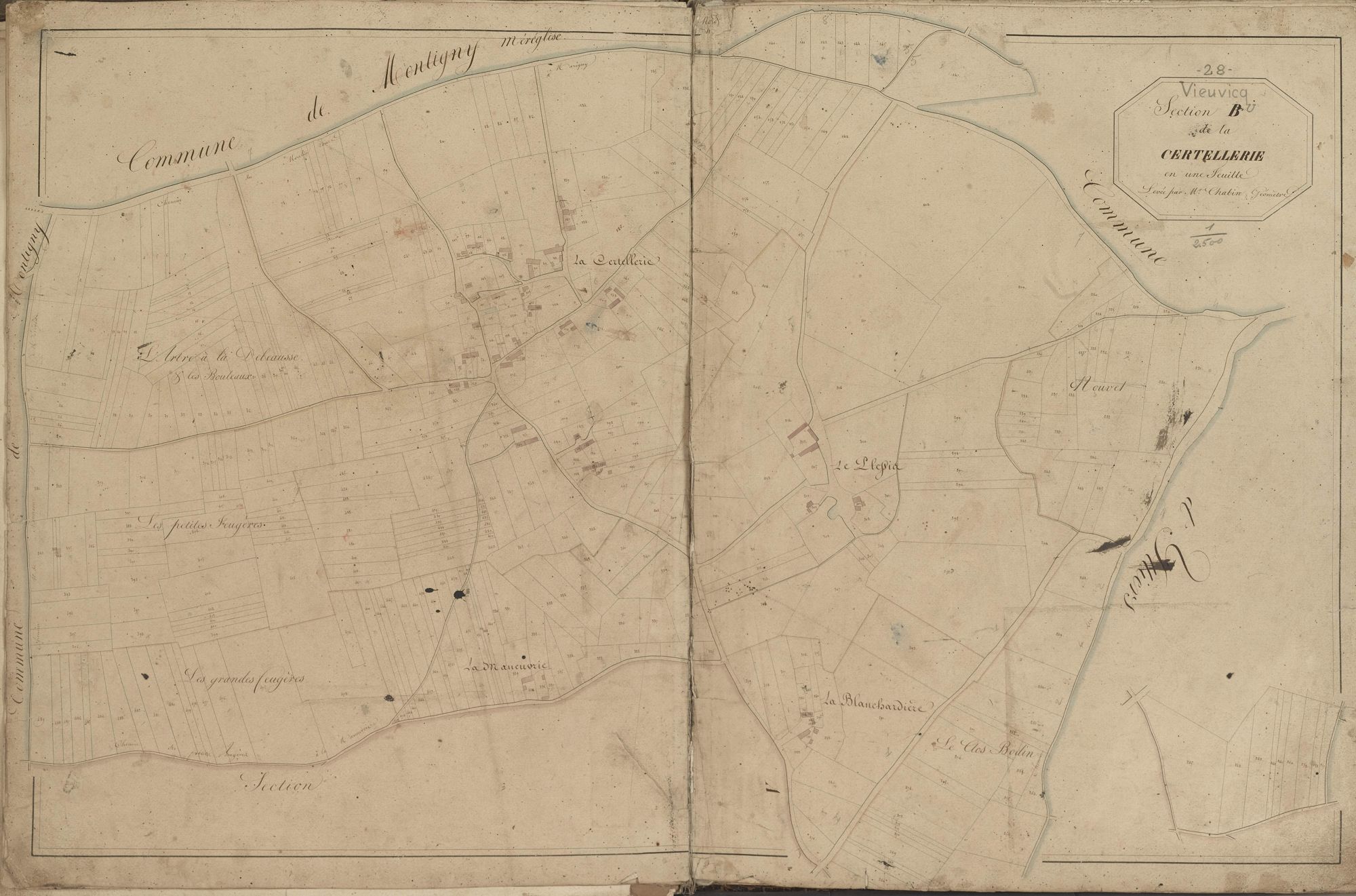 Section B, la Certellerie, en une feuille.