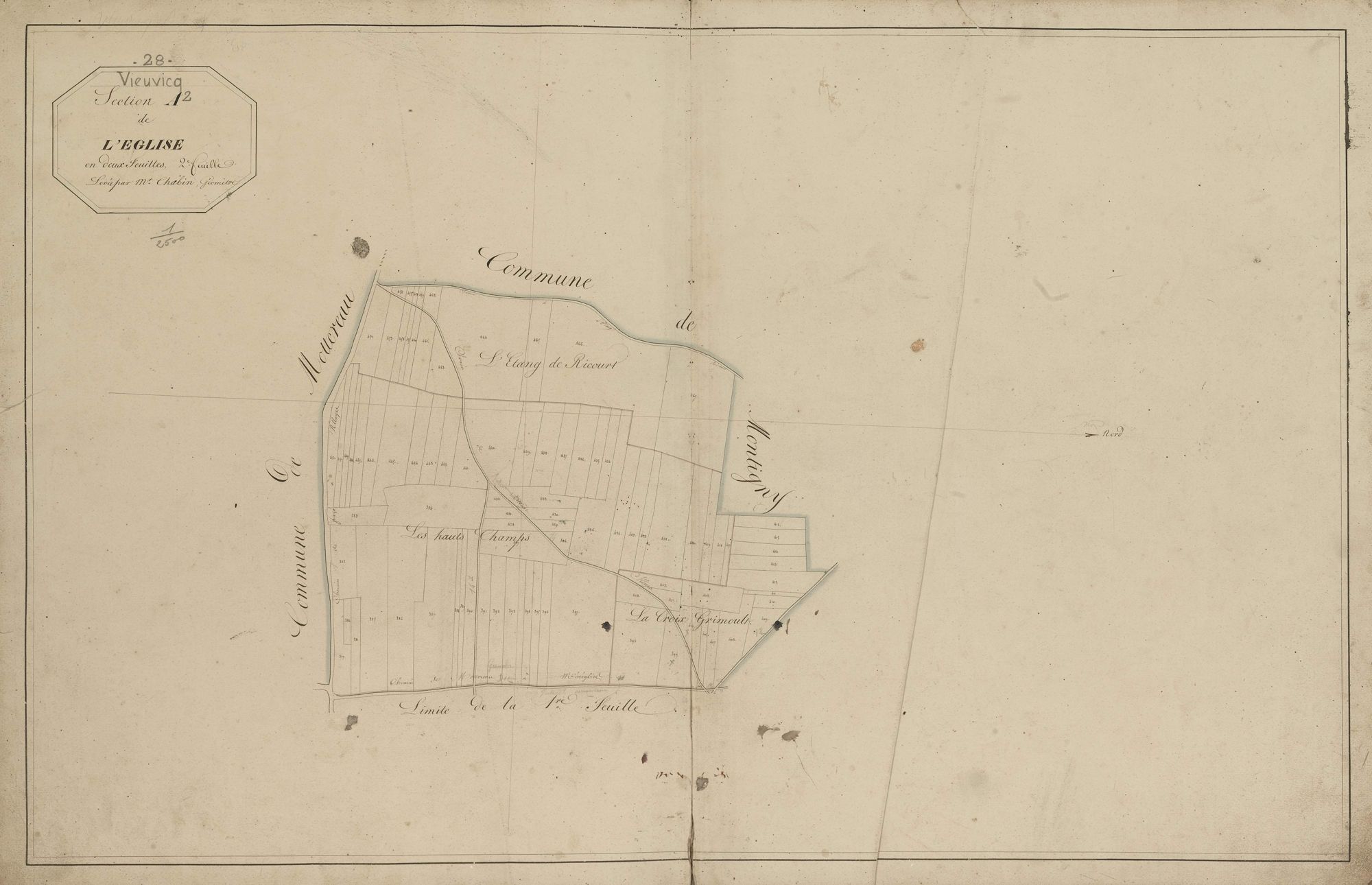Section A, l'Eglise, feuille 2.