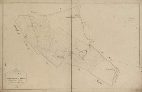 Section D,Grand et Petit Jutigny, feuille 2.