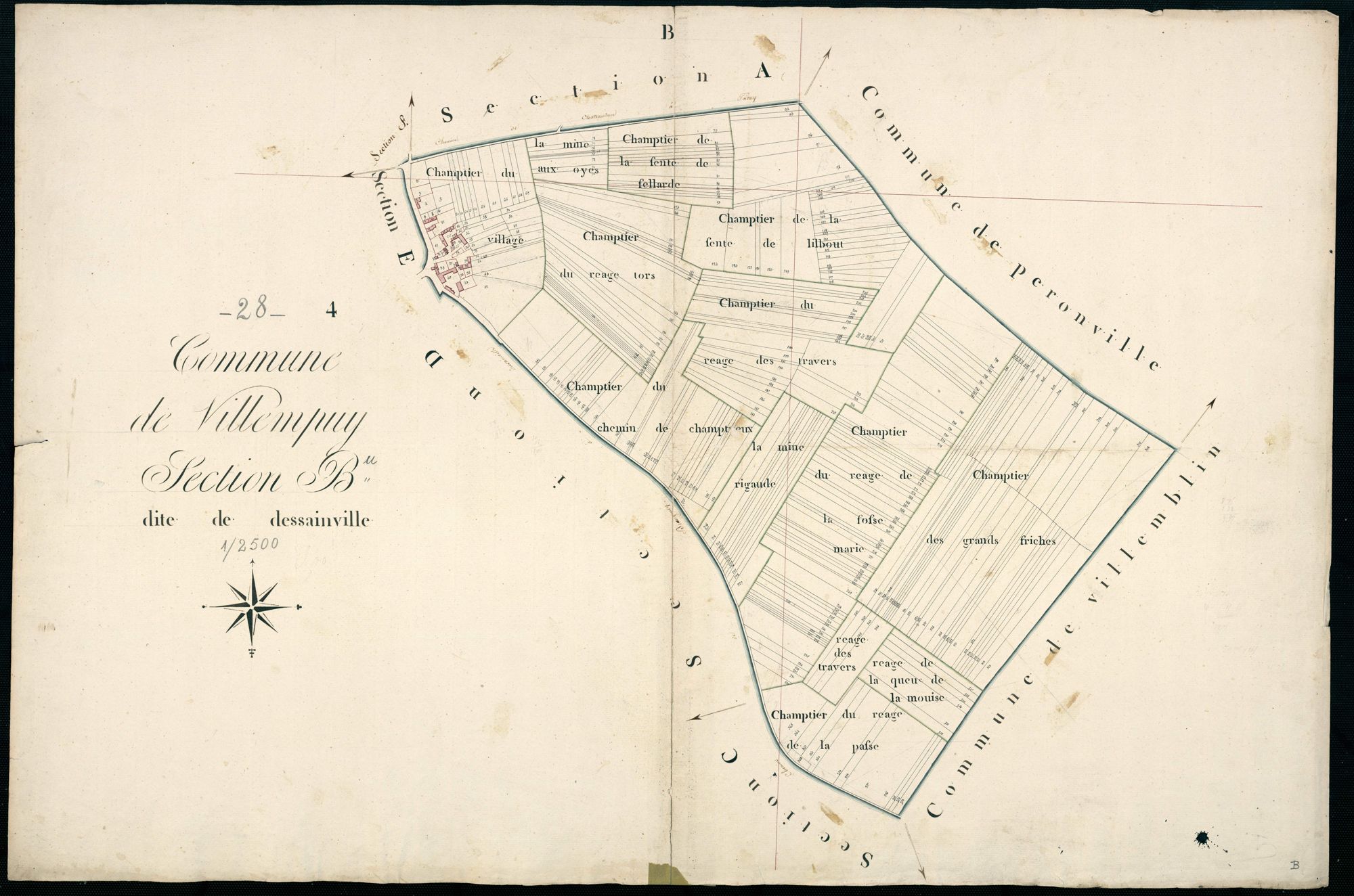 Section B, Dessainville, en une feuille.