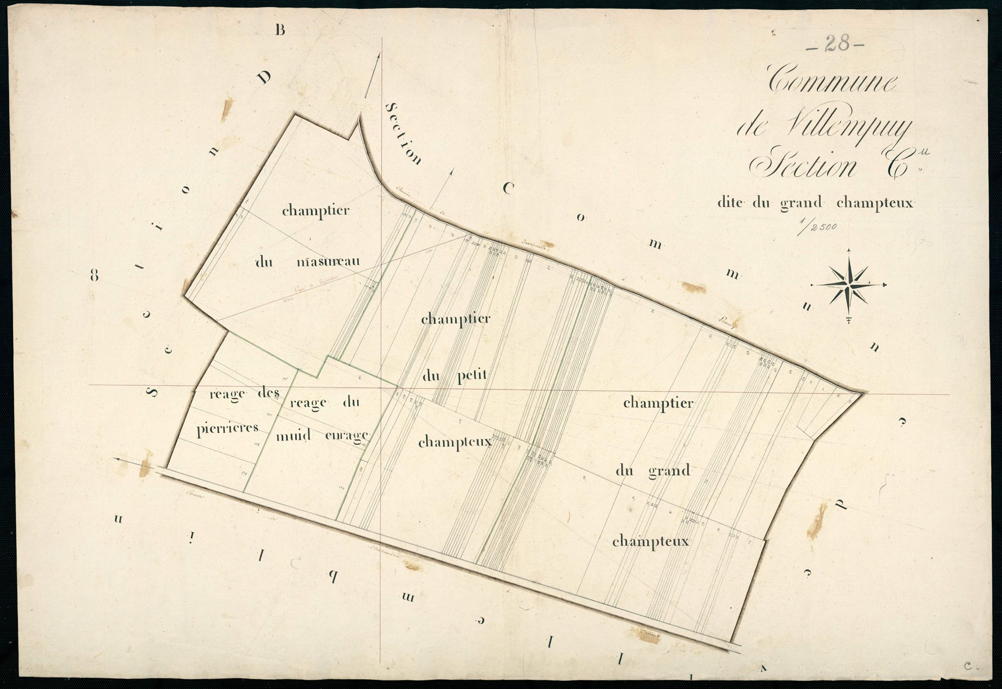 Section C, le Grand Champteux, en une feuille.