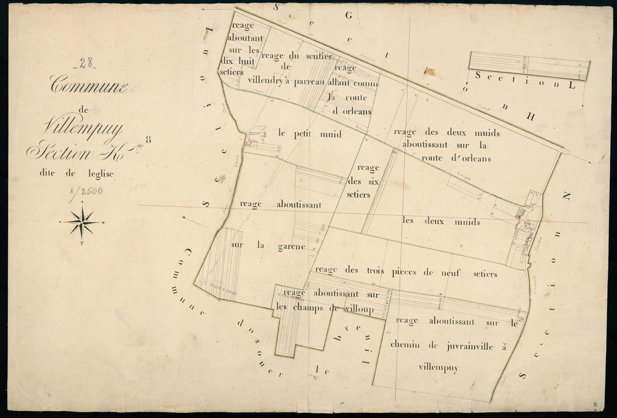 Section K, l'Eglise, en une feuille.