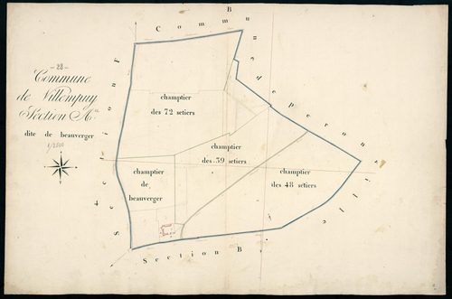 Section A, Beauverger, en une feuille.