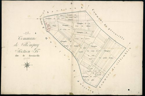 Section B, Dessainville, en une feuille.