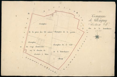 Section J, la Bourdinière, en une feuille.