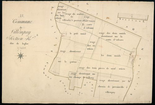 Section K, l'Eglise, en une feuille.