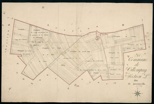 Section L, Juvrainville, en une feuille.