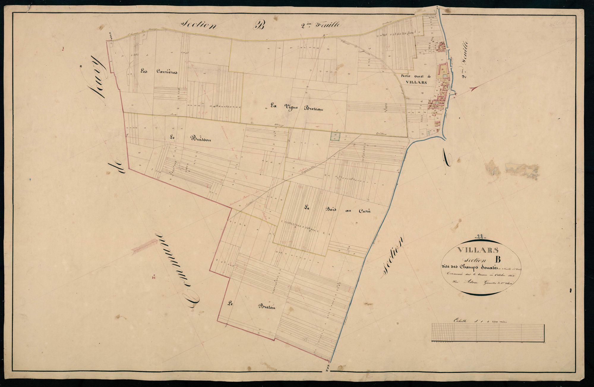Section B, les Champs Souatés, feuille 1.