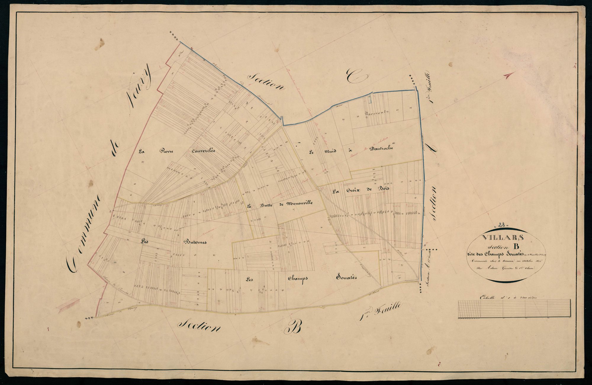 Section B, les Champs Souatés, feuille 2.