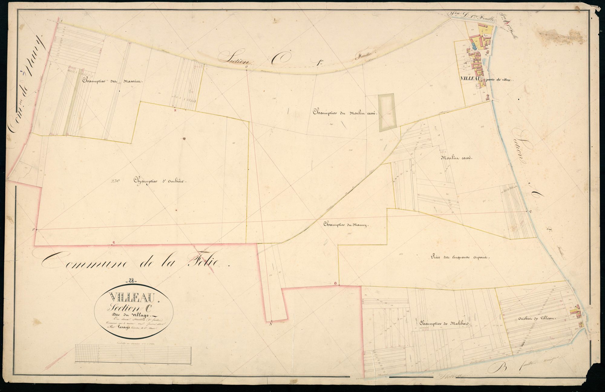 Section C, Villeau, feuille 2.
