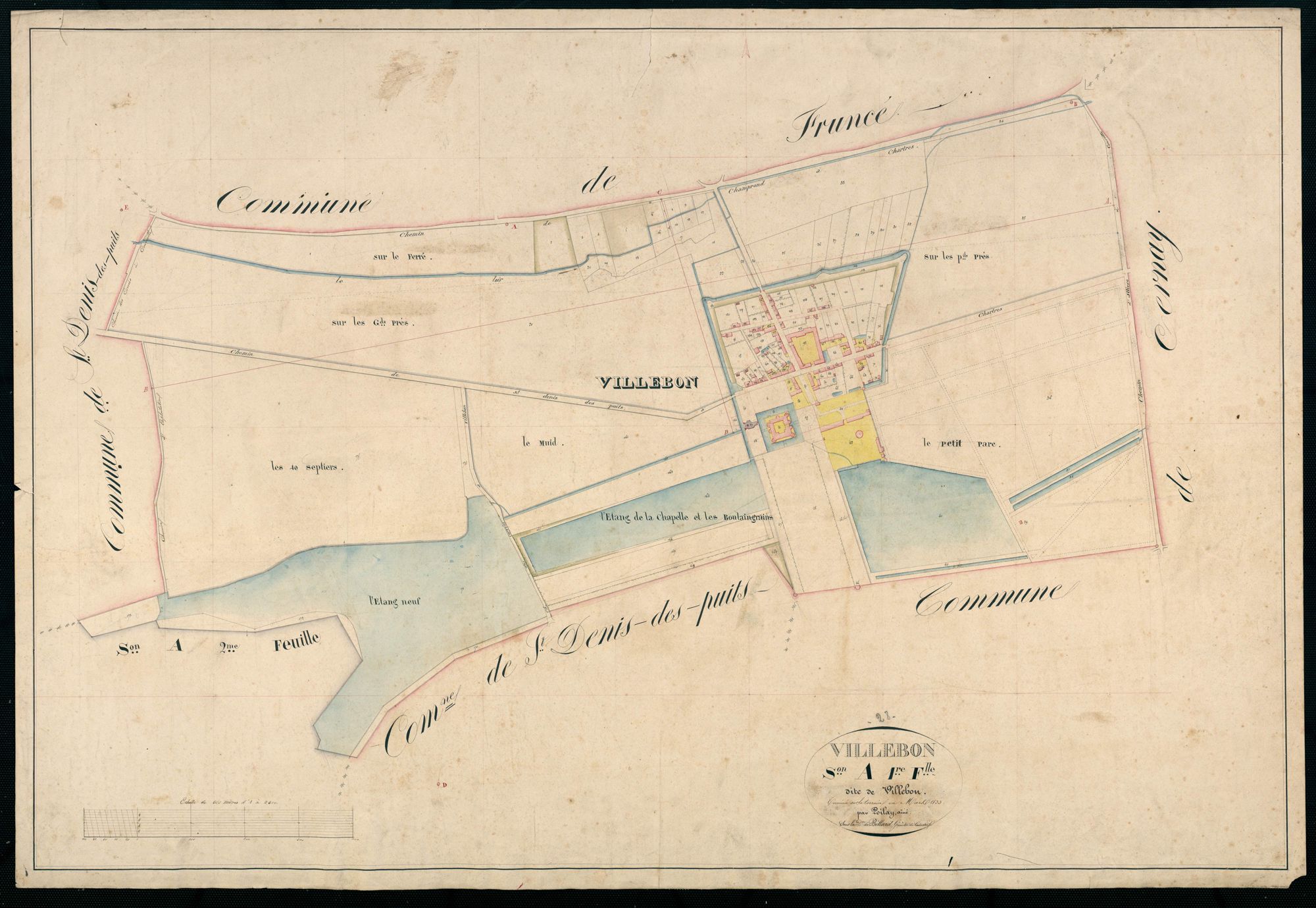 Section A, Villebon, feuille 1.