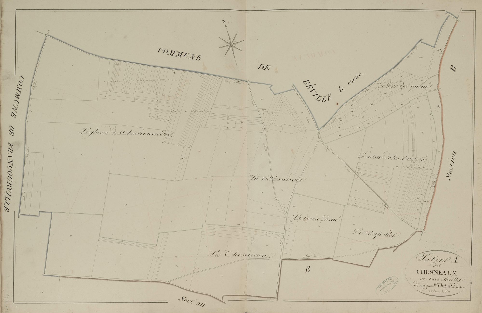 Section A, les Chesneaau, en une feuille.