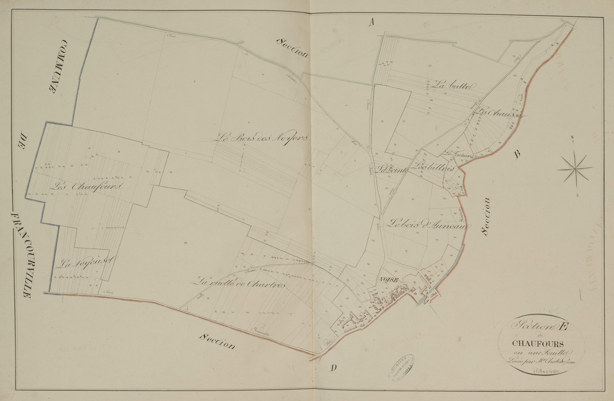 Section E, Chaufours, en une feuille.