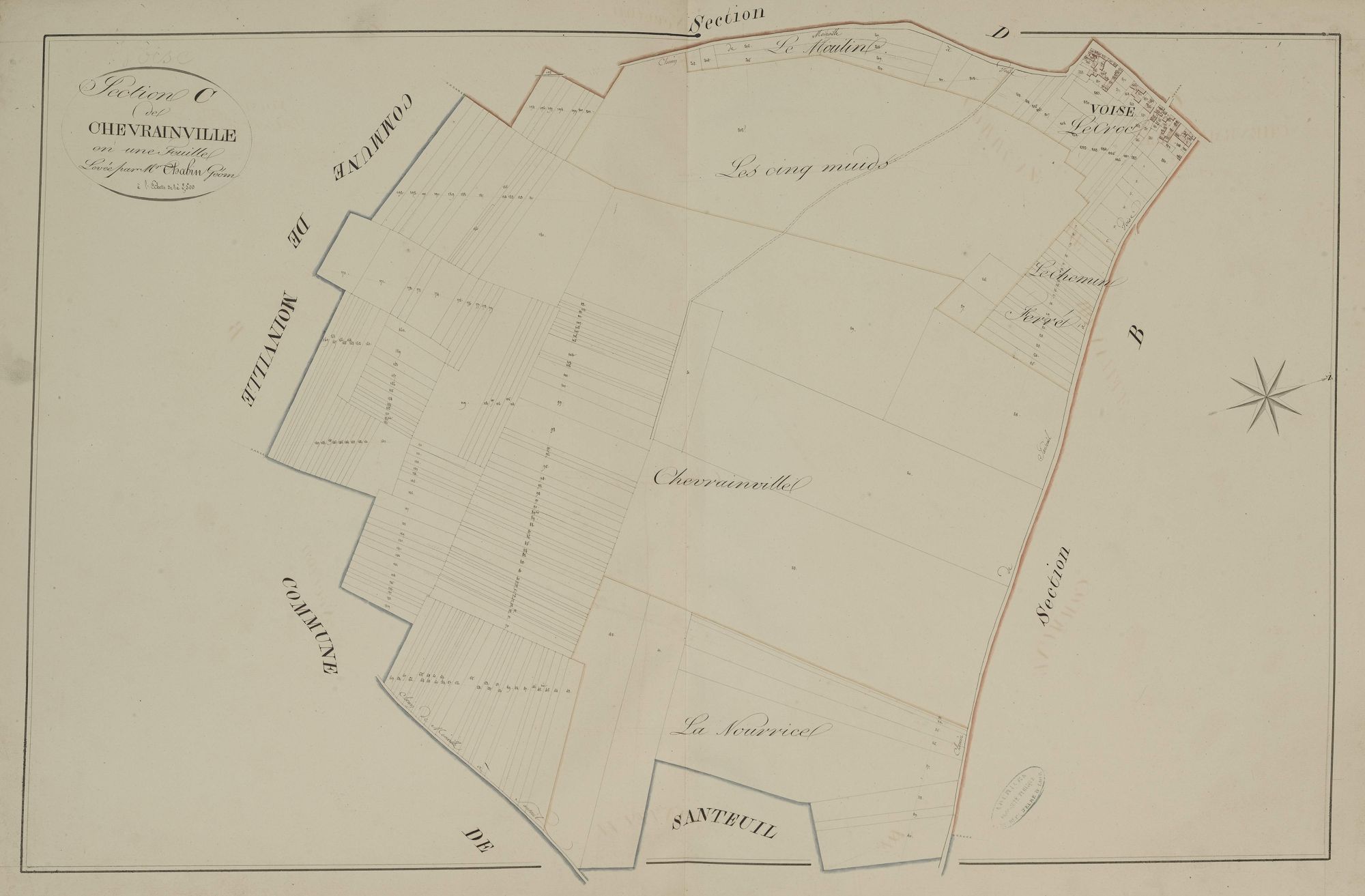 Section C, Chevrainville, en une feuille.