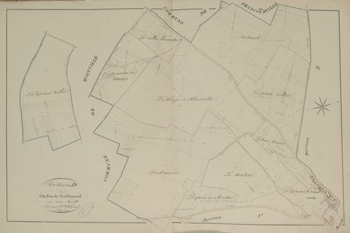 Section D, l'Eglise de Poulimond, en une feuille.