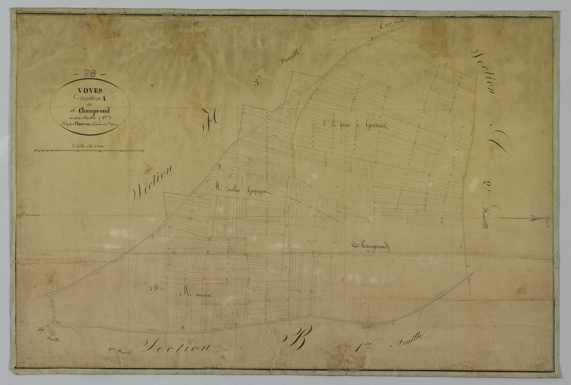 Section A, Champrond, feuille 1.