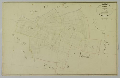 Section E, Genonville, feuille 2 / Terminée sur le terrain par Monsieur Masson, Géomètre secondaire.