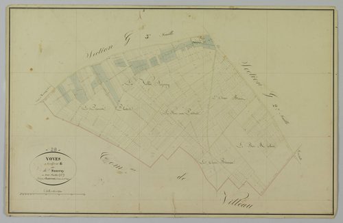 Section G, Sazeray, feuille 1.