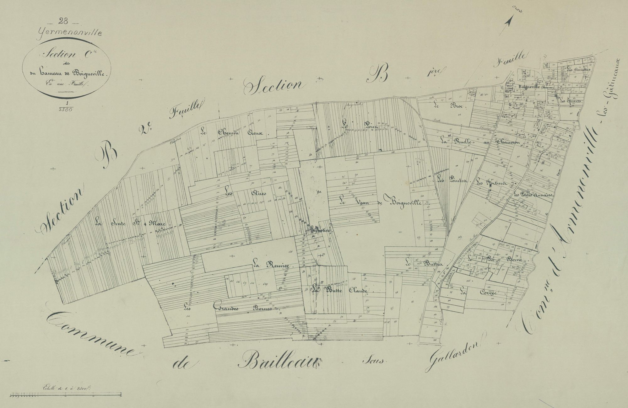 Section C, le Hameau de Boigneville, en une feuille.