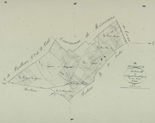 Section B, la Grande Voie et la Garenne, feuille 2.