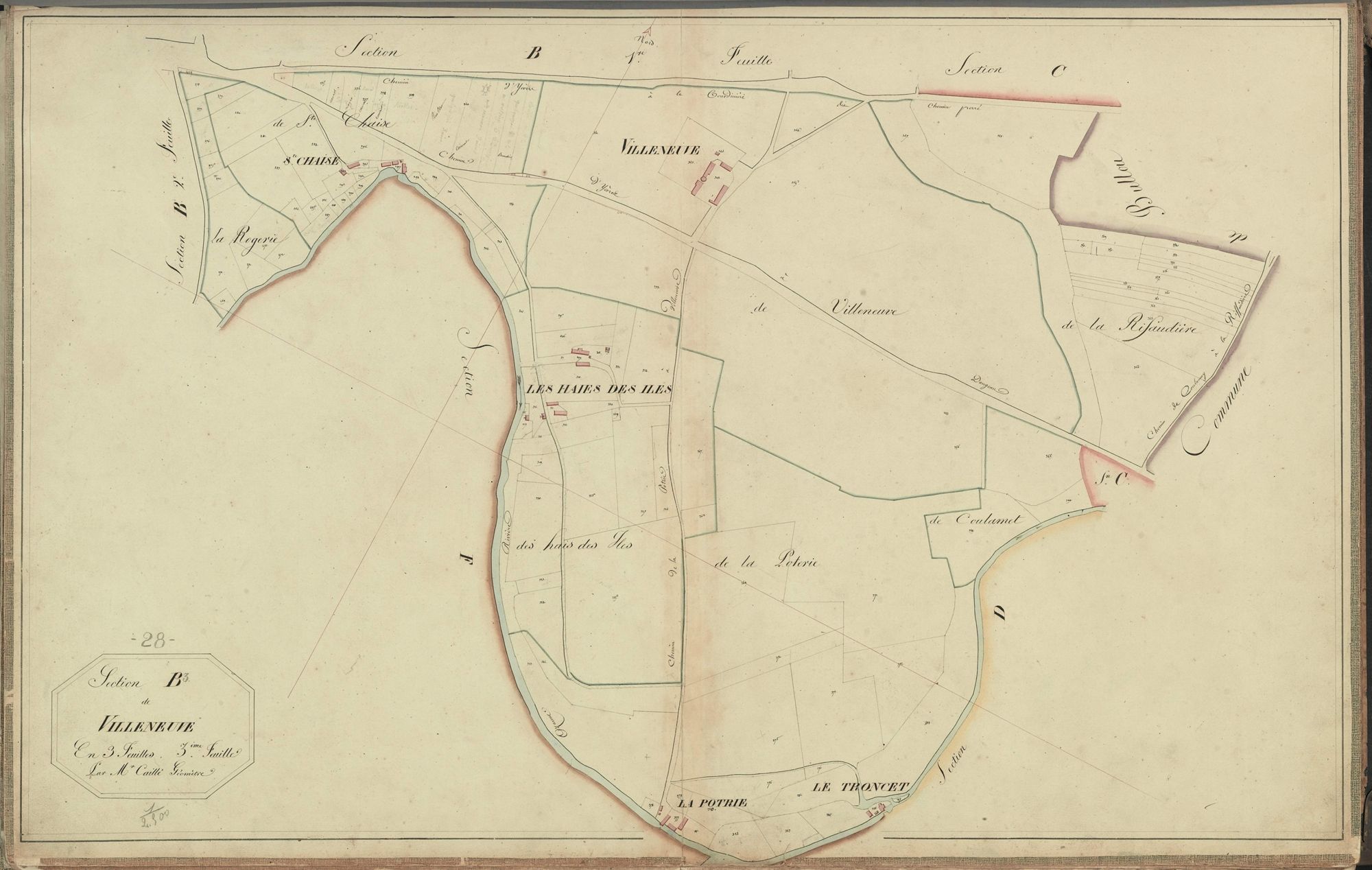 Section B, Villeneuve, feuille 3.