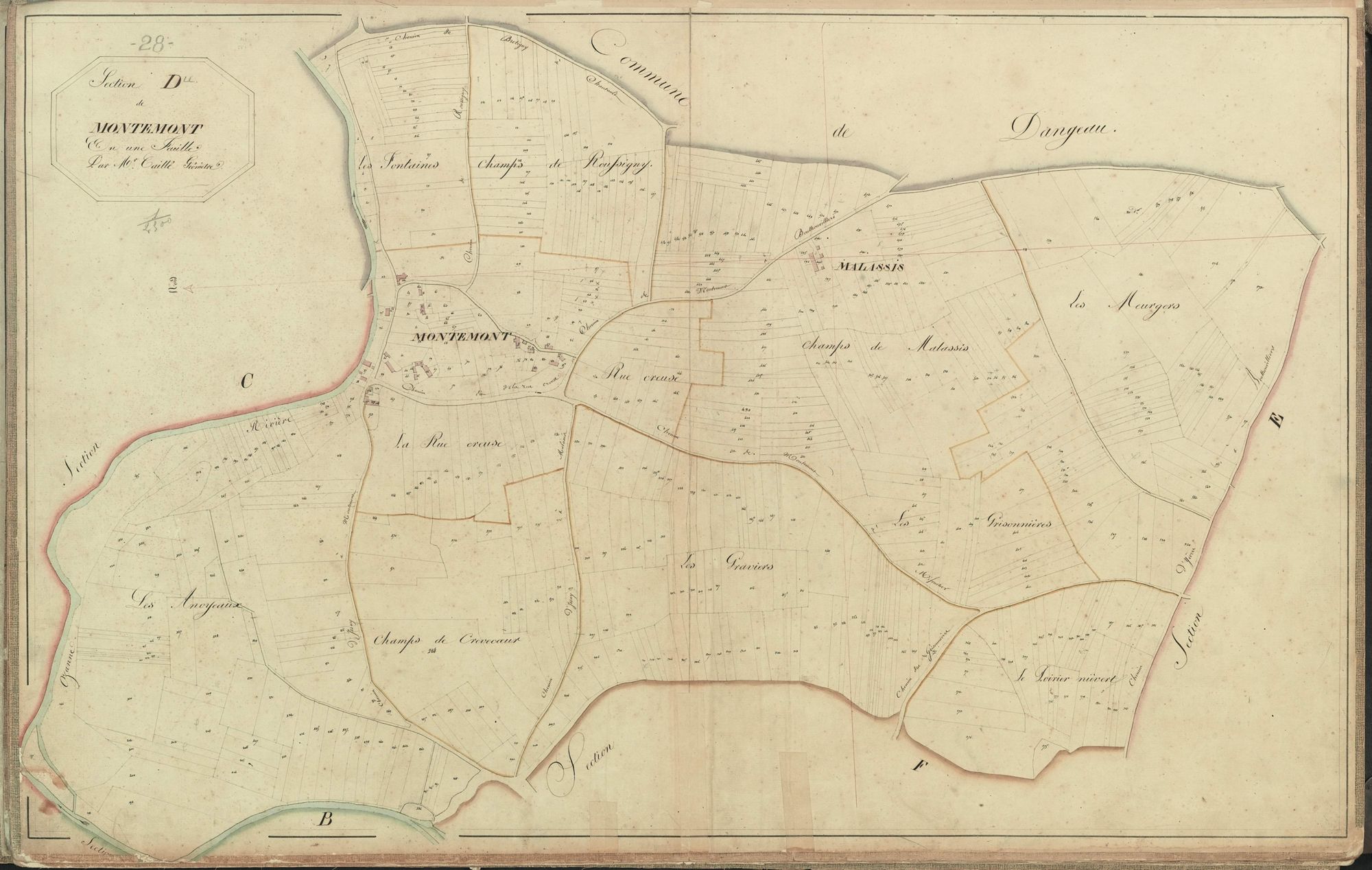 Section D, Montemont, en une feuille.